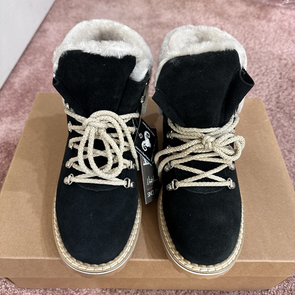 NWT Montelliana Dyed Lamb Ankle Boots